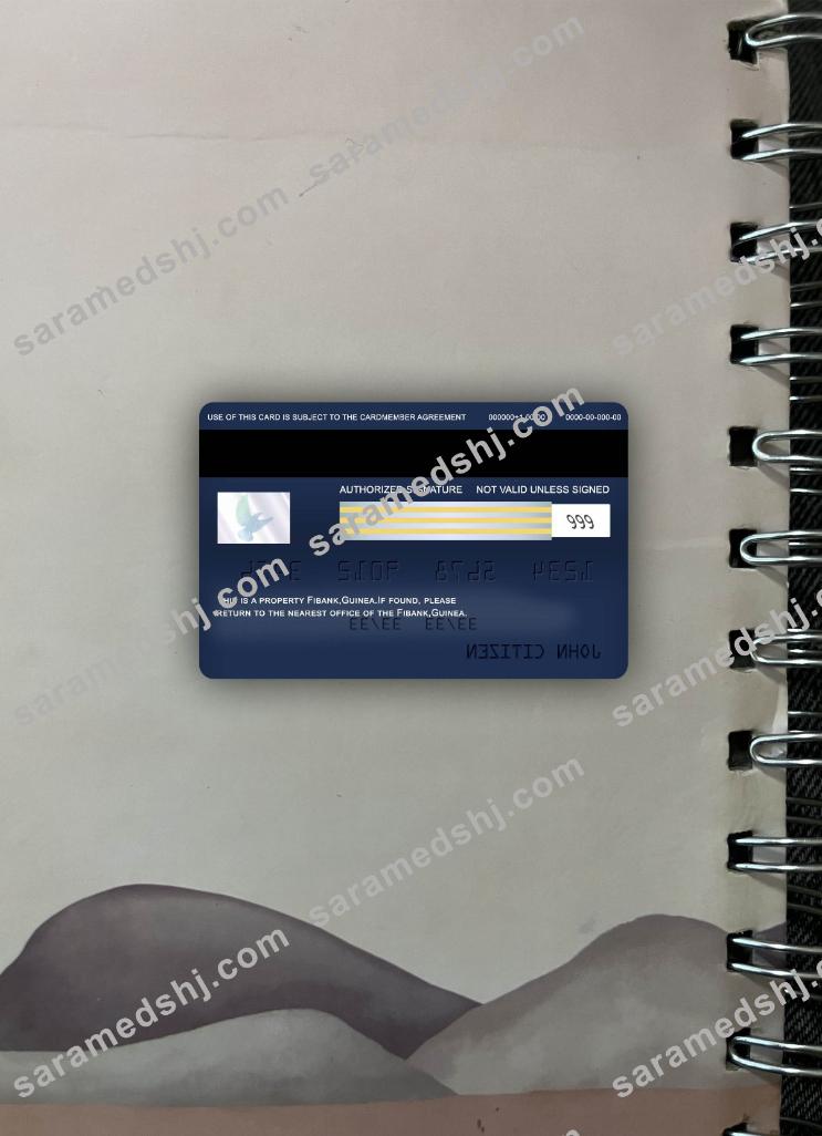Guinea Fibank visa classic card photolook back